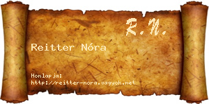 Reitter Nóra névjegykártya